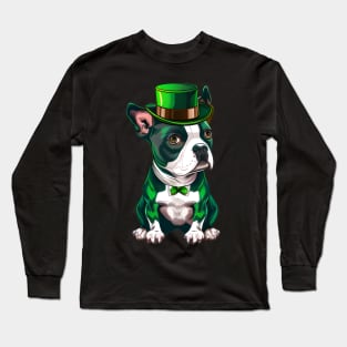 Just A Frenchie Cute Dog For St. Patrick's Day Long Sleeve T-Shirt